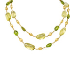 Marco Bicego Peridot Lemon Quartz 18 Karat Gold Gemstone Station NecklaceNecklace - Wilson's Estate Jewelry