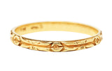 Sloves & Co. Early Art Deco 14 Karat Yellow Gold Floral Band RingRing - Wilson's Estate Jewelry