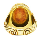 Scofield & Co. Art Nouveau 14 Karat Yellow Gold Scrolling Unisex Signet RingRing - Wilson's Estate Jewelry