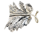 1970's Buccellati Sterling Silver Prestigi Leaf Cuff Braceletbracelet - Wilson's Estate Jewelry