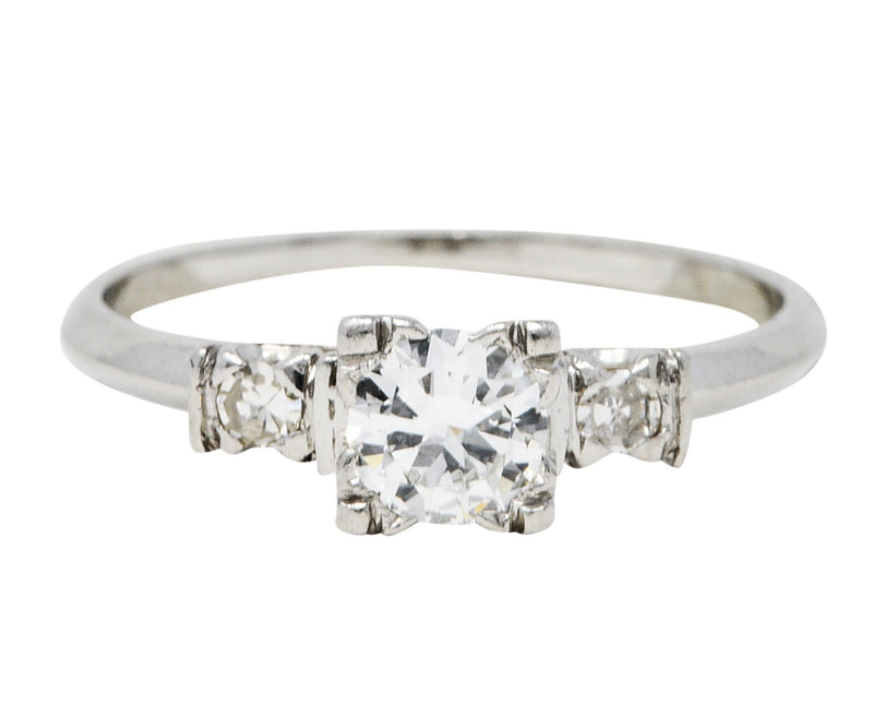 Mid-Century 0.38 CTW Diamond Platinum Engagement RingRing - Wilson's Estate Jewelry