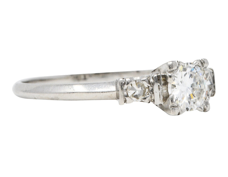 Mid-Century 0.38 CTW Diamond Platinum Engagement RingRing - Wilson's Estate Jewelry