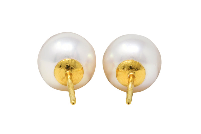 Mikimoto Cultured Pearl 18 Karat Gold Stud EarringsEarrings - Wilson's Estate Jewelry