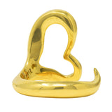 Elsa Peretti Tiffany & Co. 18 Karat Yellow Gold Open Heart Vintage Ring Wilson's Estate Jewelry