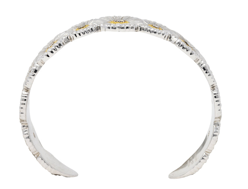 Buccellati 18K Gold and Silver Sapphire Diamond Bracelet