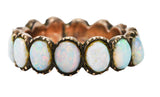 Victorian Opal 10 Karat Rose Gold Eternity Band Antique Ring Wilson's Estate Jewelry