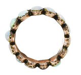 Victorian Opal 10 Karat Rose Gold Eternity Band Antique Ring Wilson's Estate Jewelry
