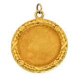 1910 French A. Augis Diamond Ruby 18 Karat Gold Love Poem Pendant Charmcharm - Wilson's Estate Jewelry