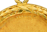 1910 French A. Augis Diamond Ruby 18 Karat Gold Love Poem Pendant Charmcharm - Wilson's Estate Jewelry