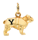 Retro Yale 14 Karat Yellow Gold Bulldog Charmcharm - Wilson's Estate Jewelry