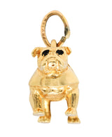 Retro Yale 14 Karat Yellow Gold Bulldog Charmcharm - Wilson's Estate Jewelry