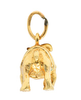 Retro Yale 14 Karat Yellow Gold Bulldog Charmcharm - Wilson's Estate Jewelry