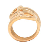 Gucci Contemporary 18 Karat Rose Gold Horsebit Wrap Ring