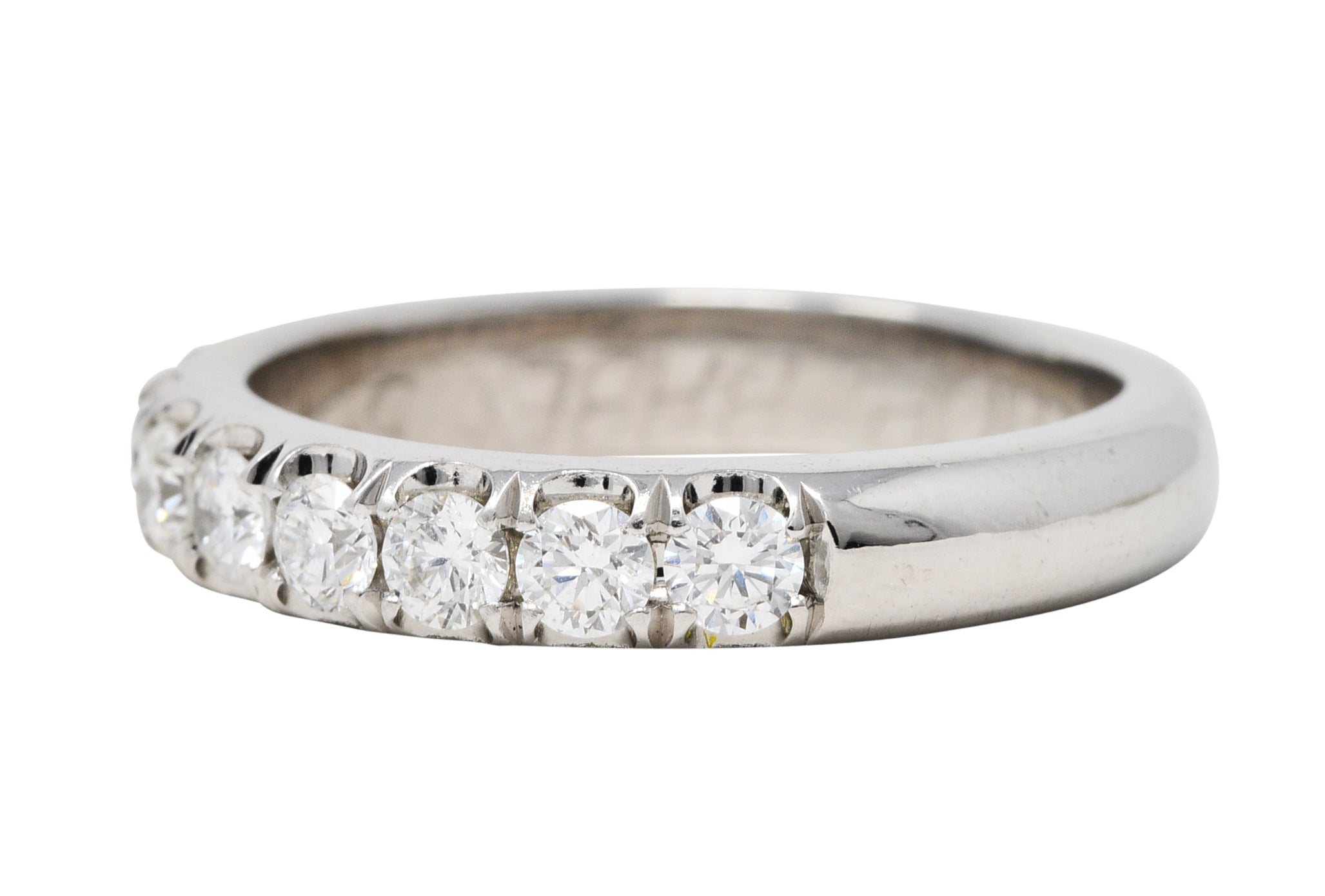 Contemporary 0.75 CTW Diamond 14 Karat White Gold Anniversary Band RingRing - Wilson's Estate Jewelry