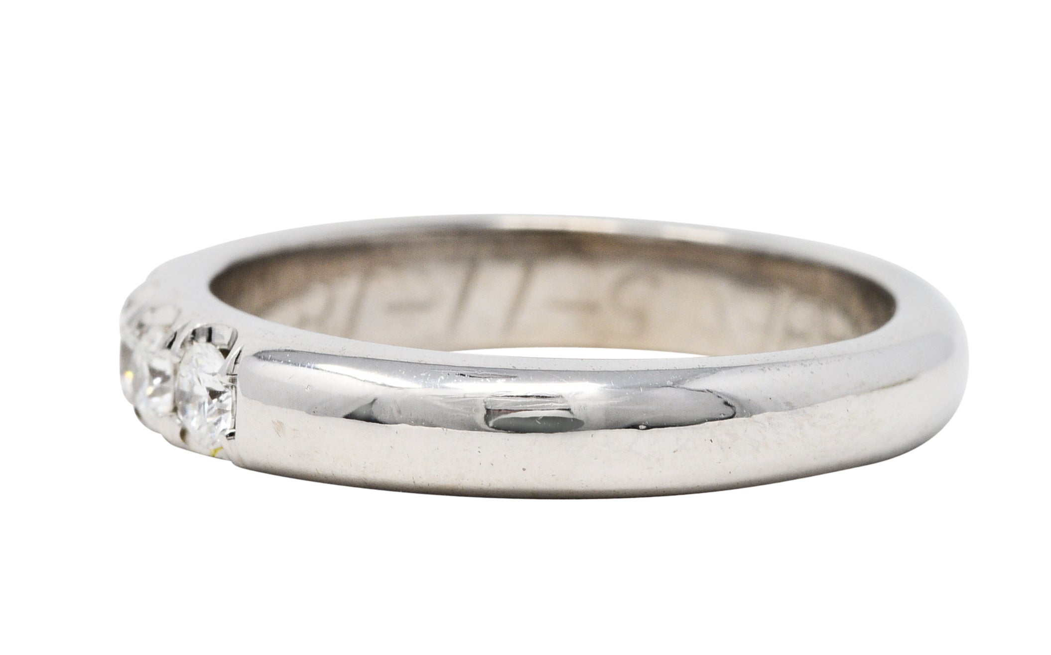 Contemporary 0.75 CTW Diamond 14 Karat White Gold Anniversary Band RingRing - Wilson's Estate Jewelry