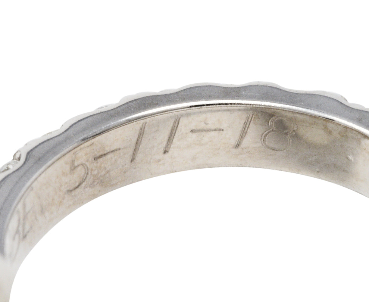 Contemporary 0.75 CTW Diamond 14 Karat White Gold Anniversary Band RingRing - Wilson's Estate Jewelry