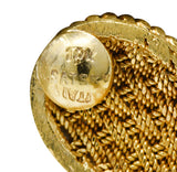 1970's Ruth Satsky 18 Karat Gold Chandelier Drop Ear-Clip EarringsEarrings - Wilson's Estate Jewelry