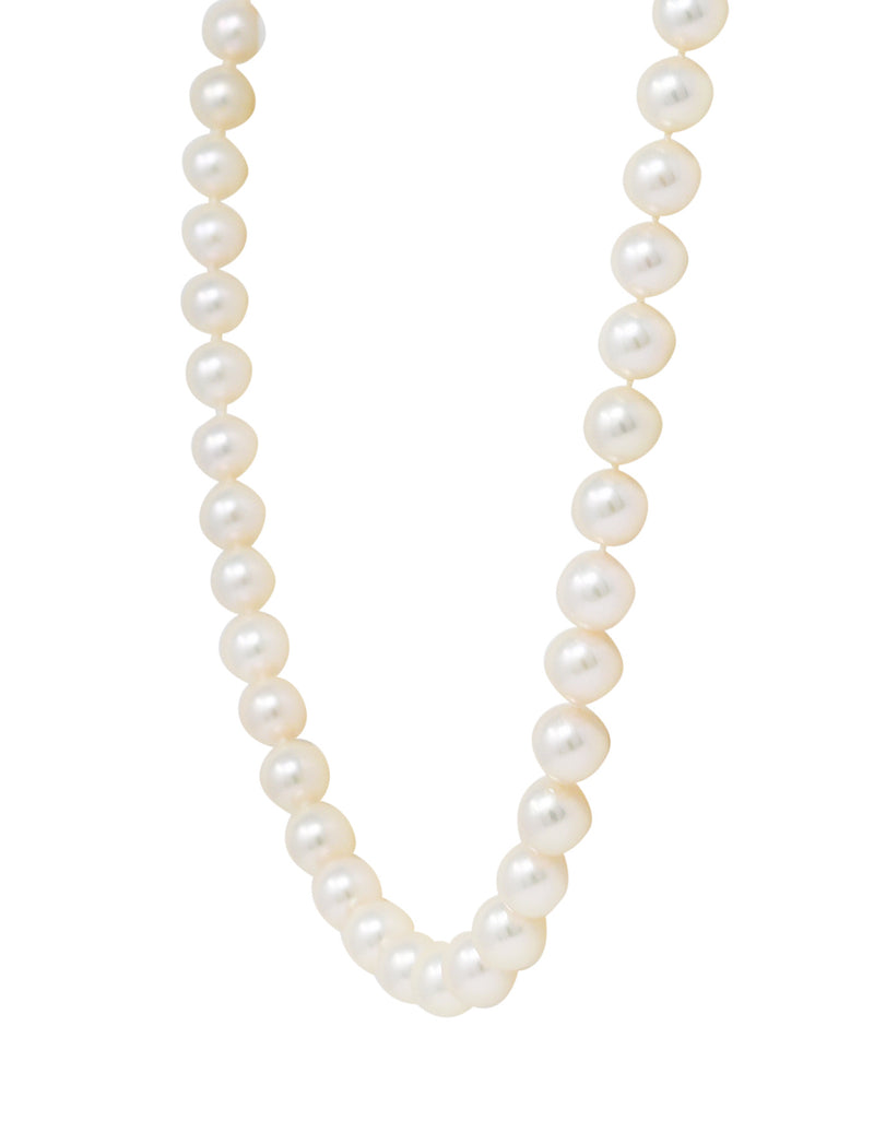Mikimoto Diamond Cultured Pearl 18 Karat Gold Strand NecklaceNecklace - Wilson's Estate Jewelry