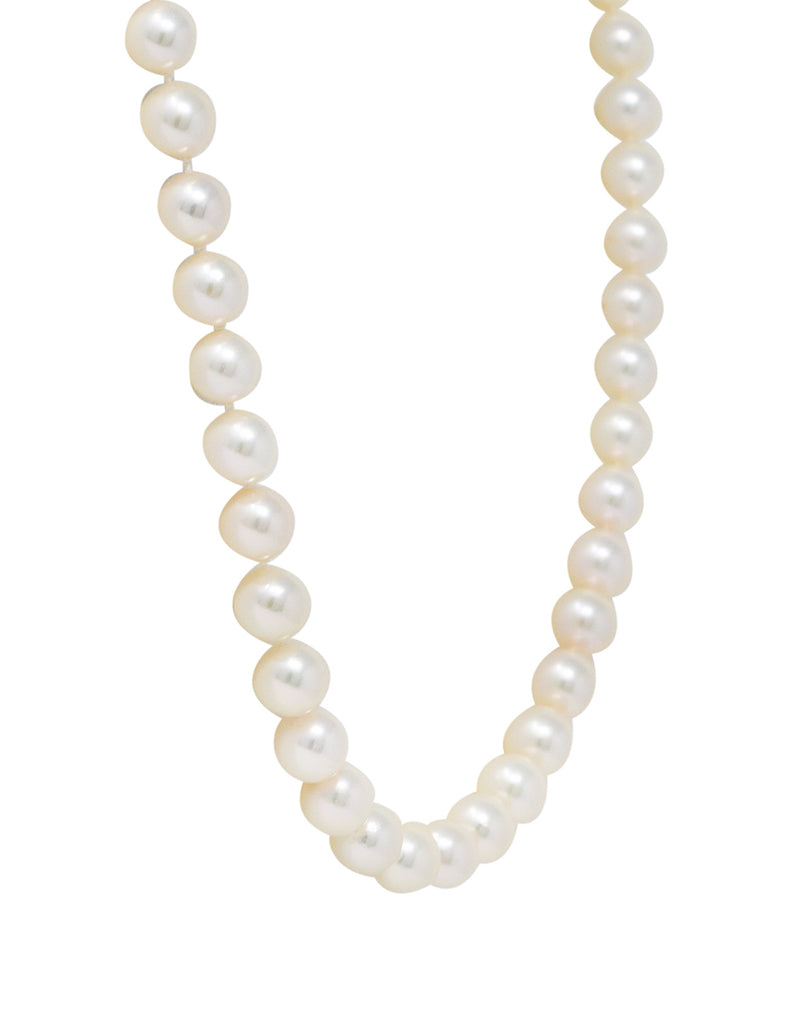 Mikimoto Diamond Cultured Pearl 18 Karat Gold Strand NecklaceNecklace - Wilson's Estate Jewelry