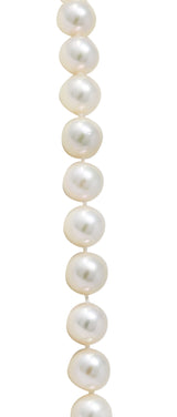 Mikimoto Diamond Cultured Pearl 18 Karat Gold Strand NecklaceNecklace - Wilson's Estate Jewelry