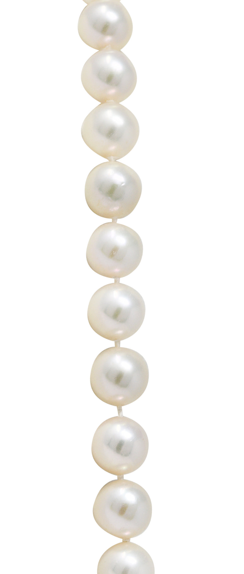 Mikimoto Diamond Cultured Pearl 18 Karat Gold Strand NecklaceNecklace - Wilson's Estate Jewelry