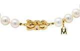 Mikimoto Diamond Cultured Pearl 18 Karat Gold Strand NecklaceNecklace - Wilson's Estate Jewelry