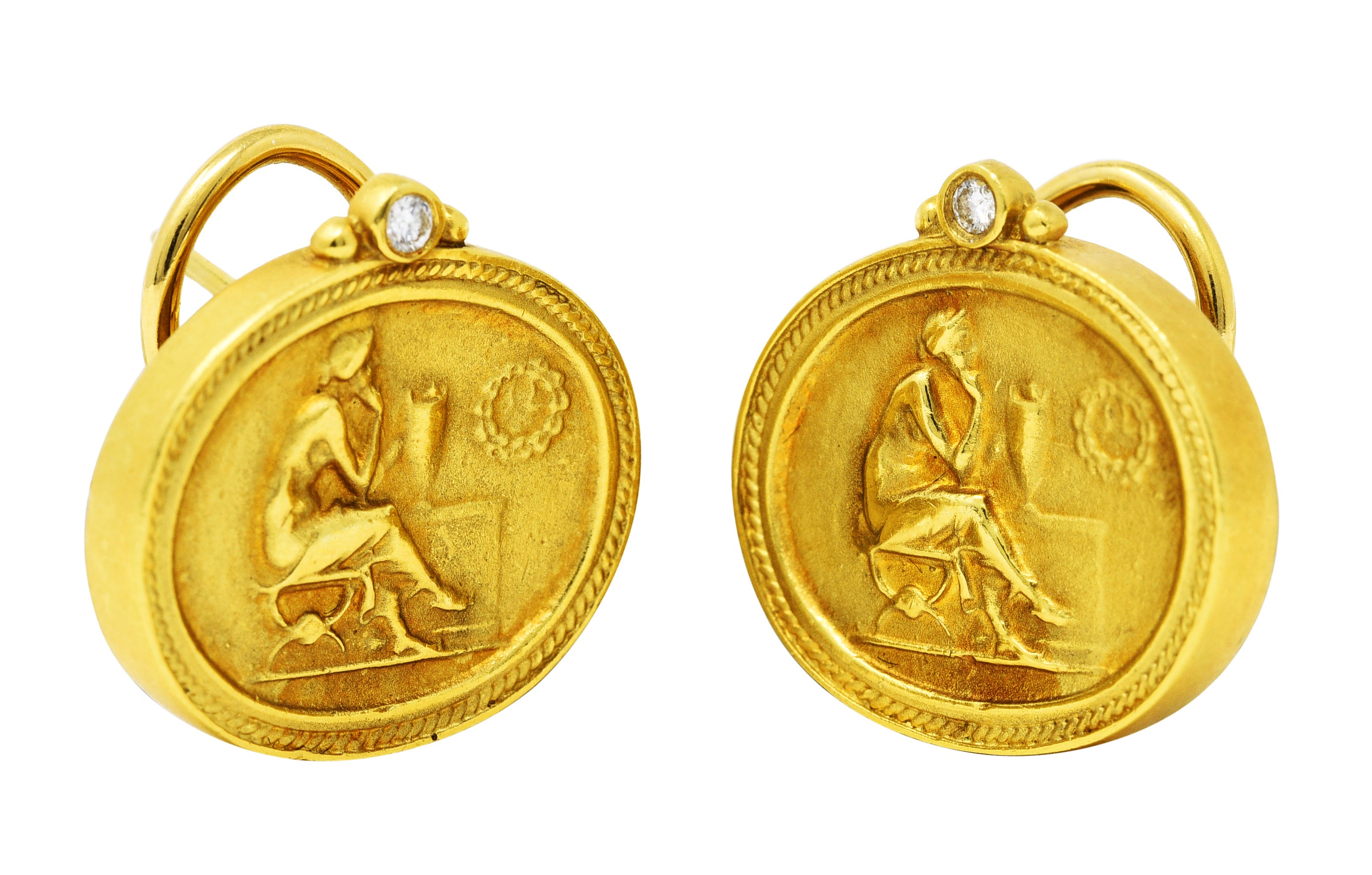 SeidenGang Diamond 18 Karat Gold Calliope Classic EarringsEarrings - Wilson's Estate Jewelry