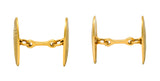 1905 Bippart & Co. 14 Karat Gold Moonlit Wave Men's Nouveau CufflinksCufflinks - Wilson's Estate Jewelry