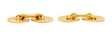 1905 Bippart & Co. 14 Karat Gold Moonlit Wave Men's Nouveau CufflinksCufflinks - Wilson's Estate Jewelry