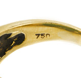 Brutalist Chrysoprase 18 Karat Yellow Gold Sculptural RingRing - Wilson's Estate Jewelry