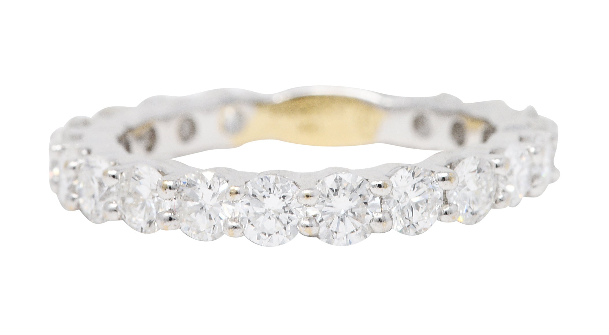 Contemporary 1.80 CTW Diamond 18 Karat White Gold Band RingRing - Wilson's Estate Jewelry