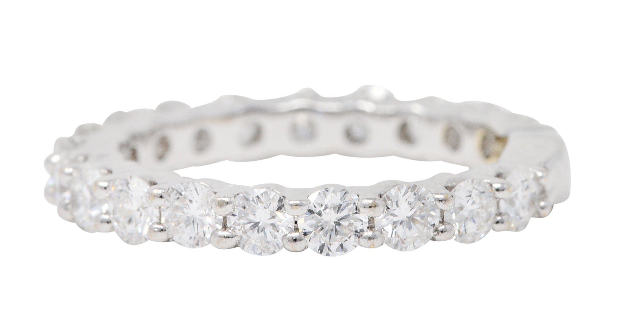 Contemporary 1.80 CTW Diamond 18 Karat White Gold Band RingRing - Wilson's Estate Jewelry