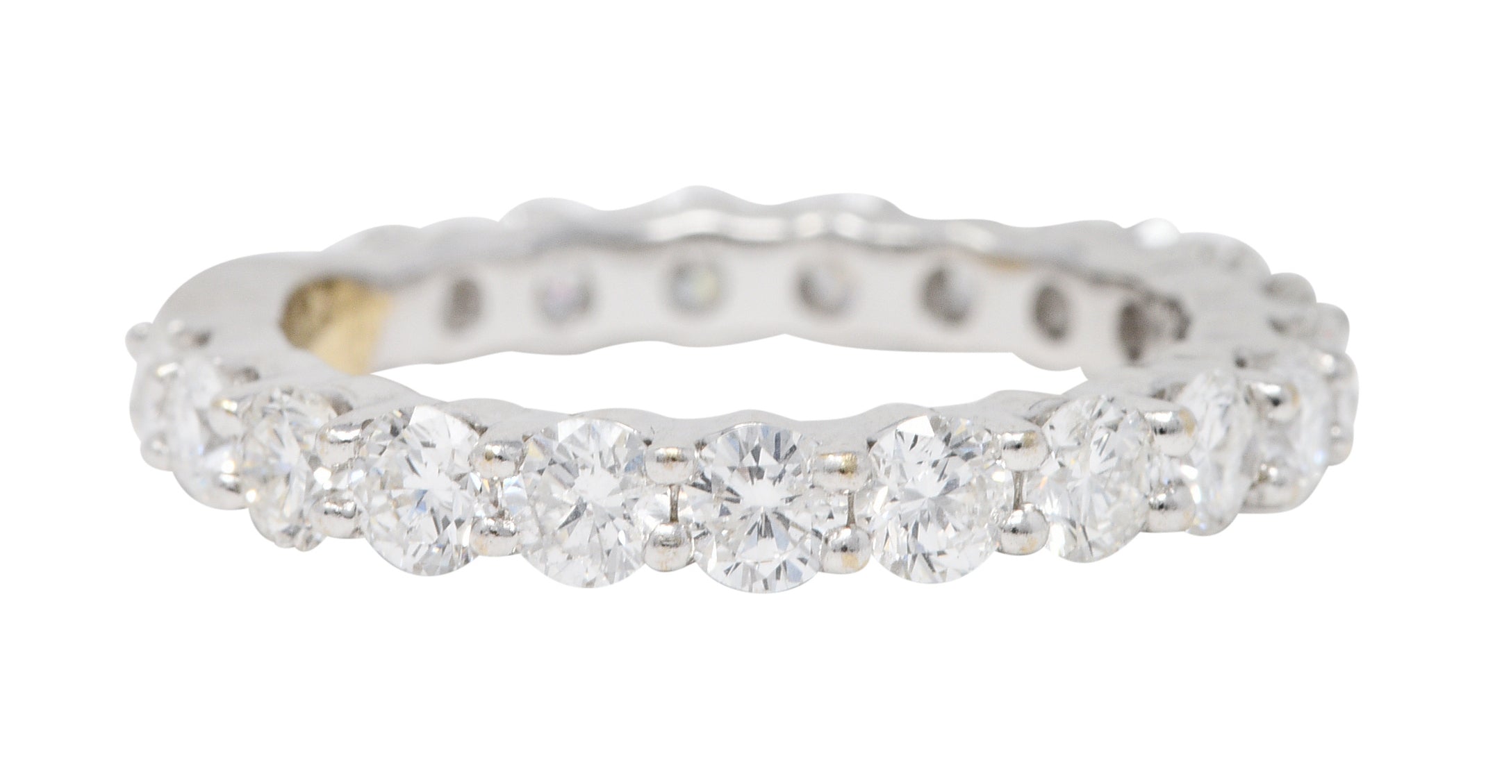 Contemporary 1.80 CTW Diamond 18 Karat White Gold Band RingRing - Wilson's Estate Jewelry