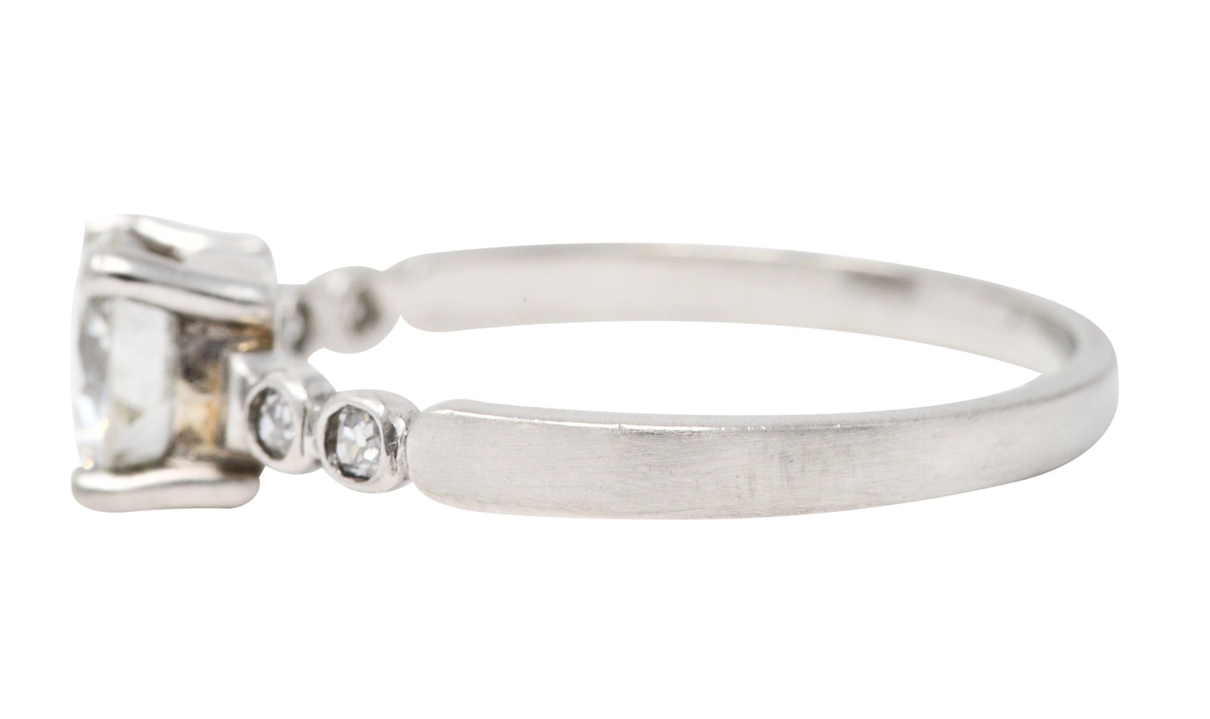 Late Art Deco 0.82 CTW Diamond Platinum Engagement RingRing - Wilson's Estate Jewelry