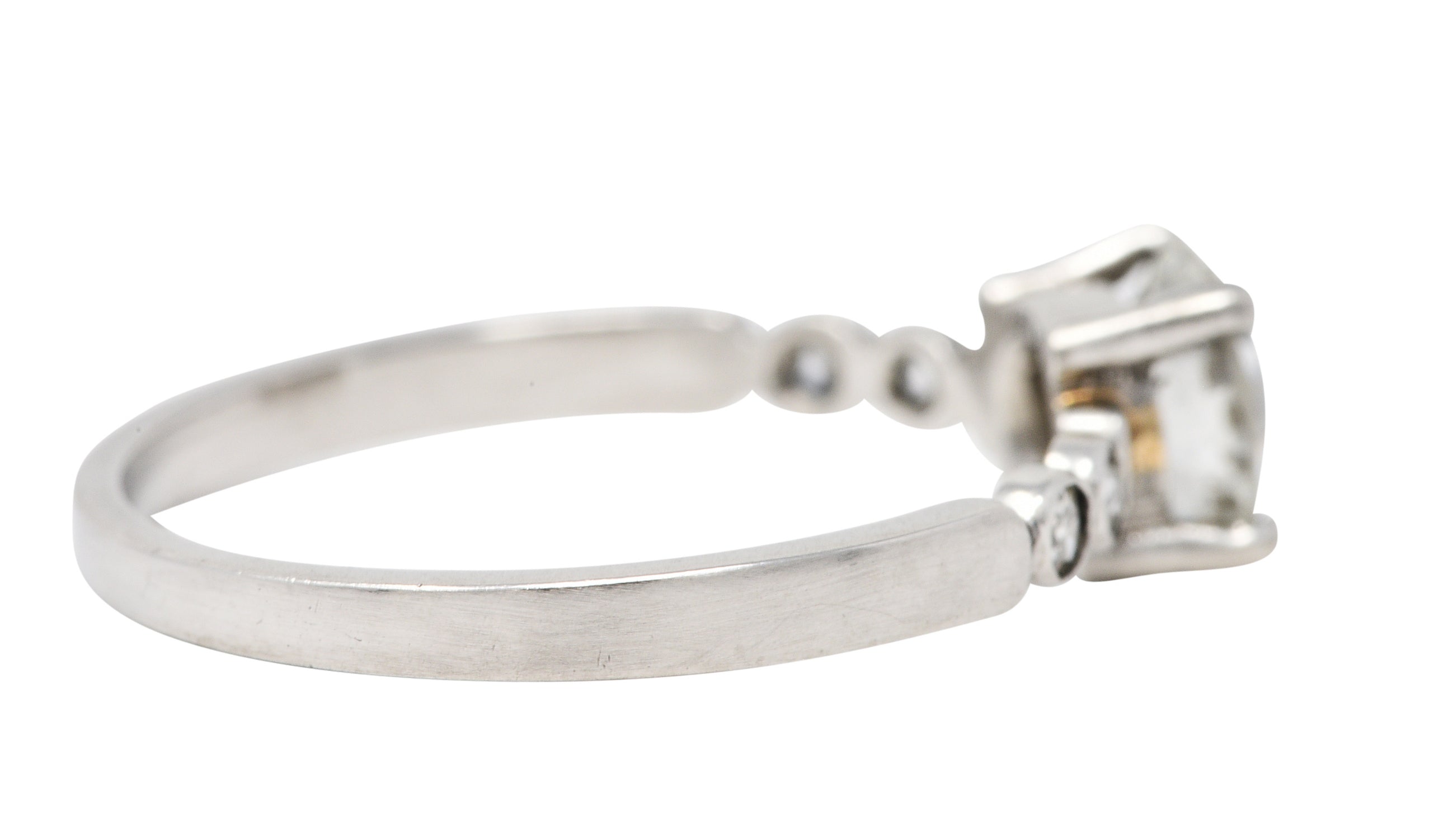 Late Art Deco 0.82 CTW Diamond Platinum Engagement RingRing - Wilson's Estate Jewelry