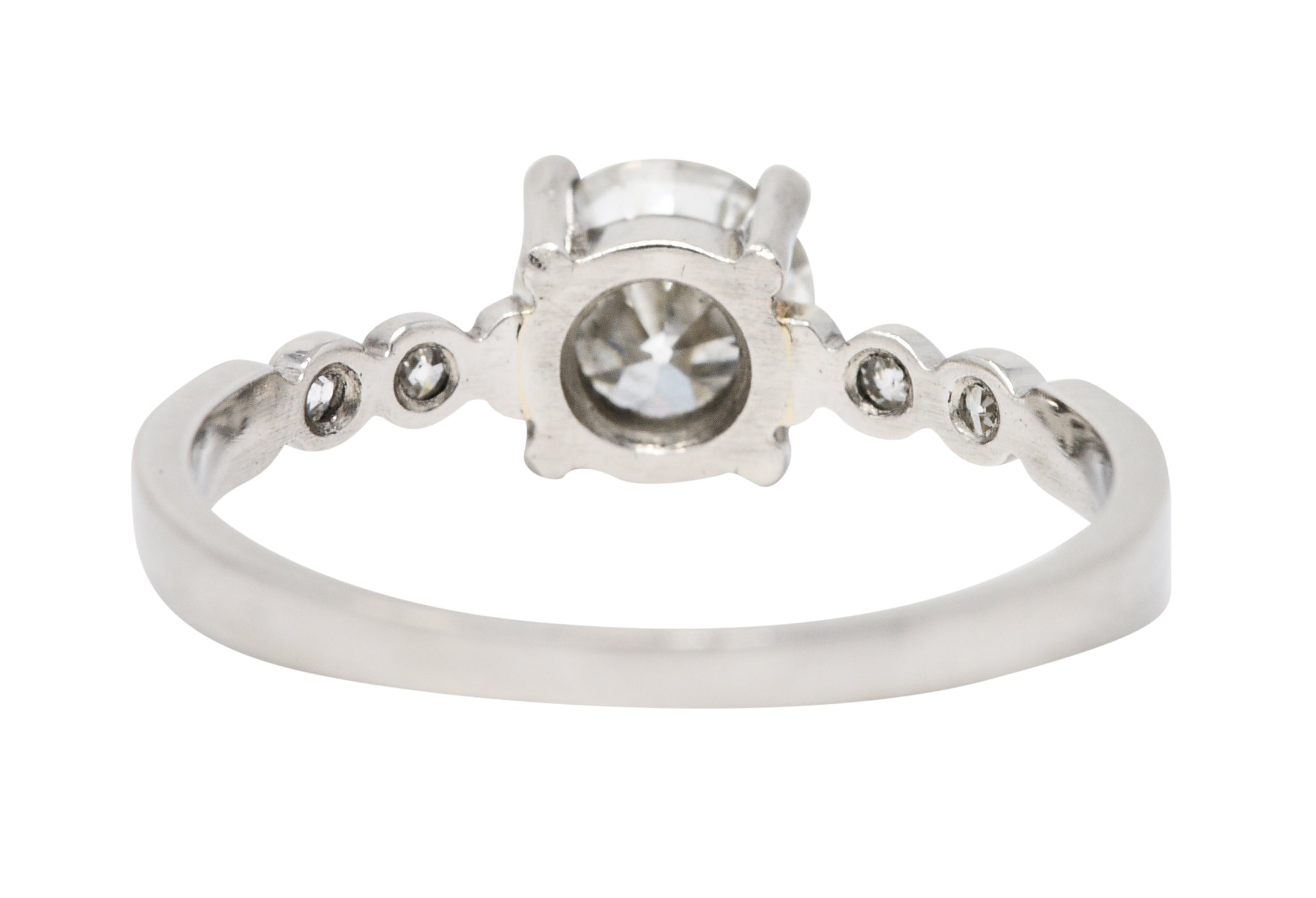 Late Art Deco 0.82 CTW Diamond Platinum Engagement RingRing - Wilson's Estate Jewelry