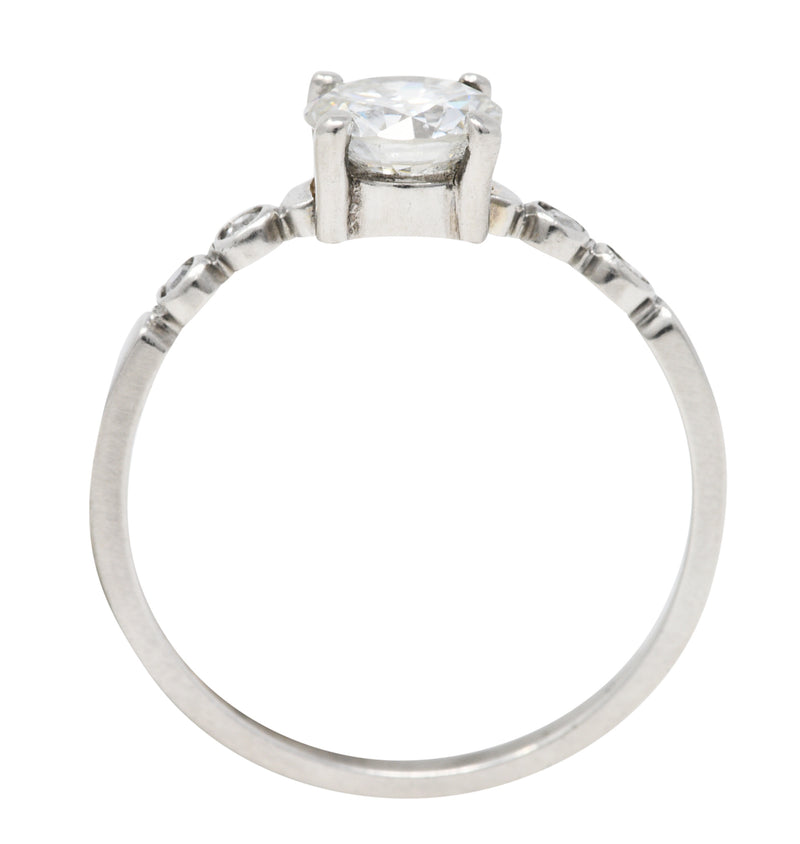 Late Art Deco 0.82 CTW Diamond Platinum Engagement RingRing - Wilson's Estate Jewelry