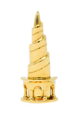 Bulgari 18 Karat Gold San'ivo Alla Sapienza Architecture PendantNecklace - Wilson's Estate Jewelry