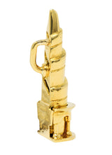 Bulgari 18 Karat Gold San'ivo Alla Sapienza Architecture PendantNecklace - Wilson's Estate Jewelry