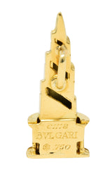 Bulgari 18 Karat Gold San'ivo Alla Sapienza Architecture PendantNecklace - Wilson's Estate Jewelry