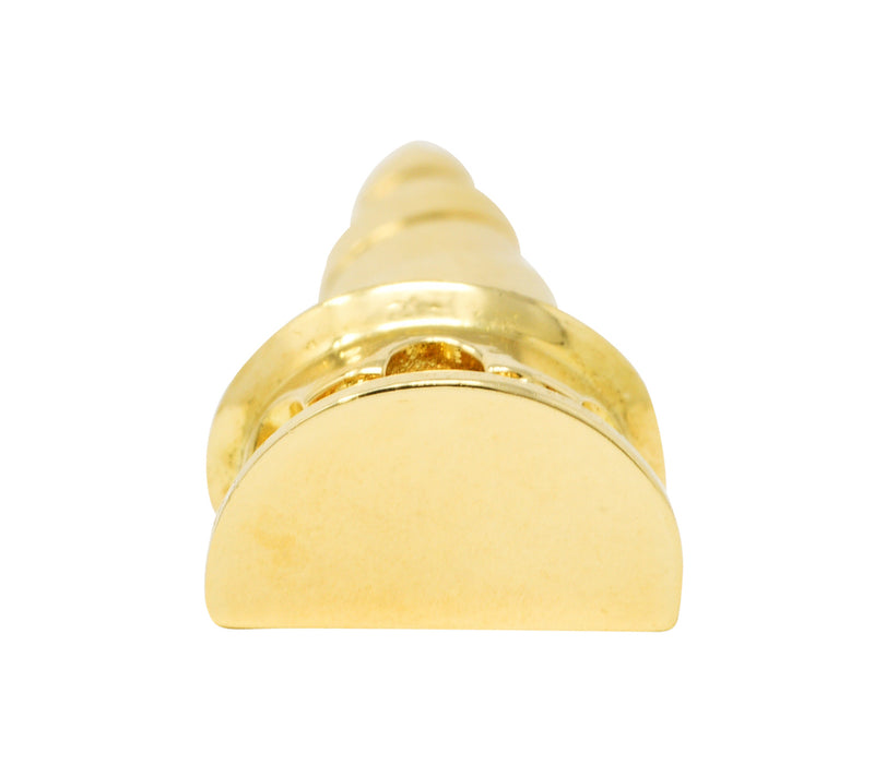 Bulgari 18 Karat Gold San'ivo Alla Sapienza Architecture PendantNecklace - Wilson's Estate Jewelry