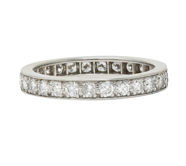 Tiffany & Co. Vintage Brilliant Cut Diamond Platinum Eternity Wedding Band Ring