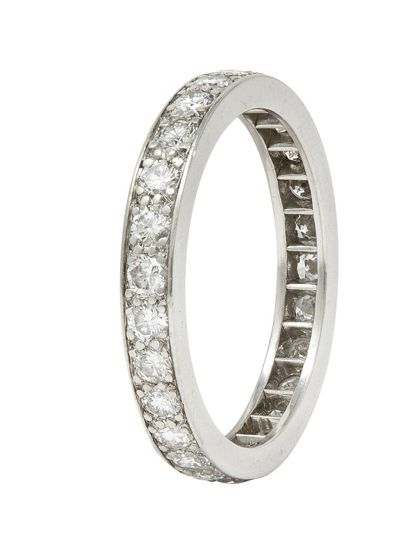 Tiffany & Co. Vintage Brilliant Cut Diamond Platinum Eternity Wedding Band Ring