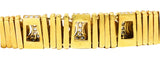 Bulgari 8.50 CTW Pavè Diamond 18 Karat Gold Vintage Parentesi Collar Necklace Wilson's Estate Jewelry