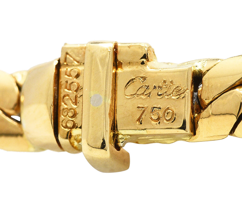 Cartier 18K Yellow Gold Diamond Charm Bracelet