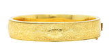 Binder Bros. Retro 14 Karat Yellow Gold Floral Bangle Bracelet Wilson's Antique & Estate Jewelry