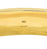 Binder Bros. Retro 14 Karat Yellow Gold Floral Bangle Bracelet Wilson's Antique & Estate Jewelry