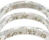 Abel Bros. 1919 Art Deco Scrolling Garland Wedding Antique Band Ring Wilson's Estate Jewelry