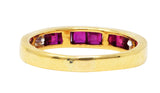 Vintage Ruby Diamond 18 Karat Gold Channel Band RingRing - Wilson's Estate Jewelry