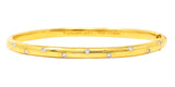 Tiffany & Co. Diamond Platinum 18 Karat Gold Etoile Bangle Bracelet Wilson's Antique & Estate Jewelry